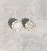 pendientes girasoles plata
