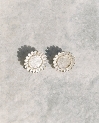 pendientes girasoles plata
