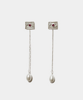 Mandi Silver Rhodolite Earrings