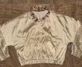 Roshni Cream Silk Bomber Jacket
