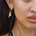 Paired with the black peppercorn earring