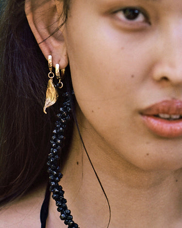 Paired with the black peppercorn earring