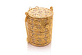 Spiral Golden Bucket Bag