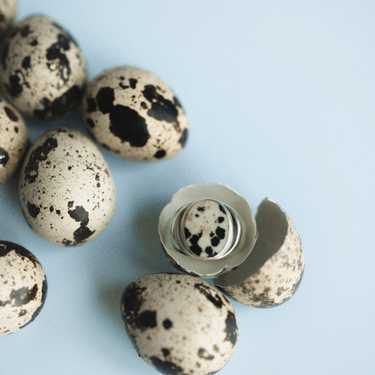 Perlmutte Dalmatian Jasper Ring