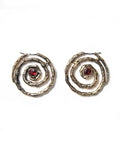 Vortex Bronze Hoop Earrings