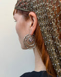 Vortex Silver Hoops Earrings