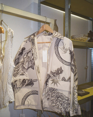 cuelebre cotton canvas beige jacket