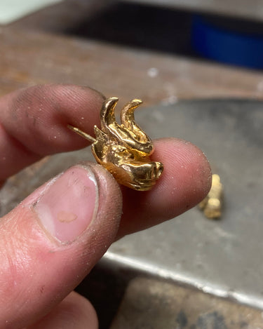 cuelebre earrings gold workshop