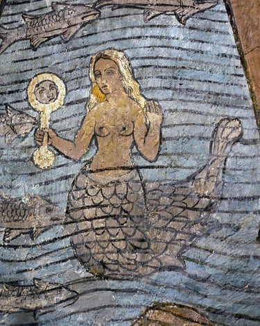 The Asturian mythological figure the Serena inspired this piece.  They are hybrid beings, half woman, half fish. Known to seduce sailors by luring them with their songs to dangerous shores.